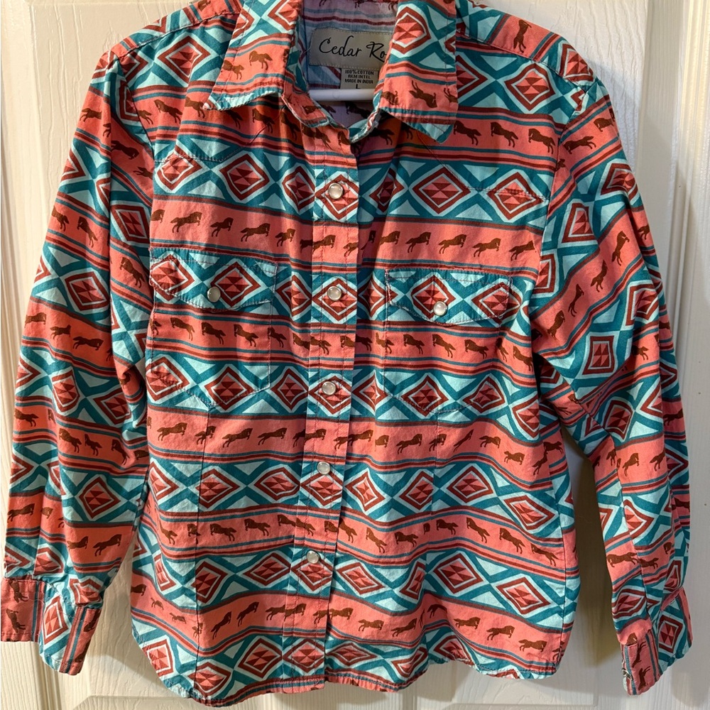 Girls Large Western Shirt